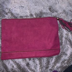 Neiman Marcus suede clutch